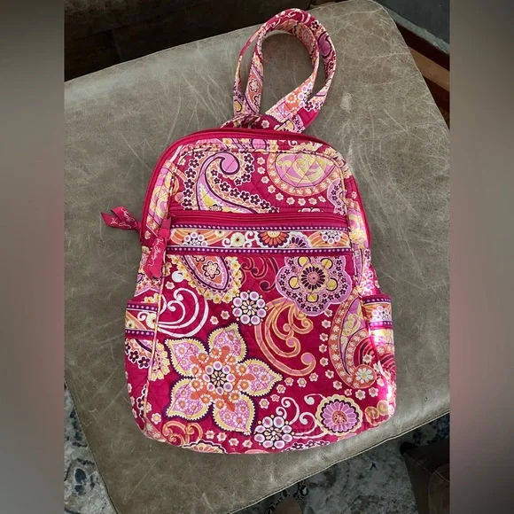 Vera Bradley Quilted Backpack | Blue Pink Yellow | Like New Shop Vera Bradley Iconic Campus Backpack, Sig – Luggage Factory main image 2